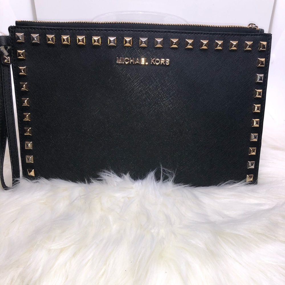 Michael Kors studded wristlet